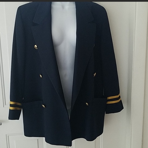 RARE Vintage Christian Dior captains pilot jacket blazer designer couture EUC - Picture 8 of 12